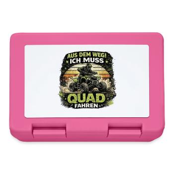  Aus Dem Weg Ich Muss Quad Fahren Retro Quadfahrer - Brotdose - Pink - Vorne