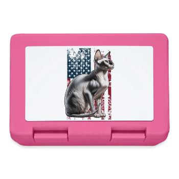 Sphynx Cat US Sphynxkatze - Boîte à goûter - rose - Devant