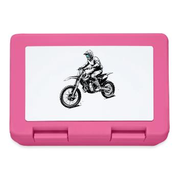 Pilote de motocross en vol - Boîte à goûter - rose - Devant