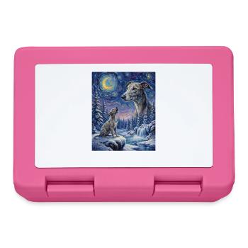 Howling to the Moon Meme Hund Windhund - Brotdose - Pink - Vorne