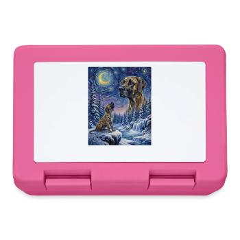 Hurler au chien mème de la Lune Grand Danois - Boîte à goûter - rose - Devant