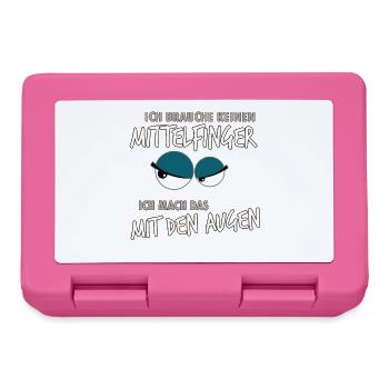 Ich brauche keinen Mittelfinger Humor - Brotdose - Pink - Vorne