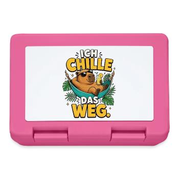 Ich Chille Das Weg Capybara Shirt - Brotdose - Pink - Vorne