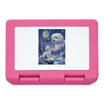 Howling to the Moon Meme Hund Malteser - Brotdose - Pink - Vorne