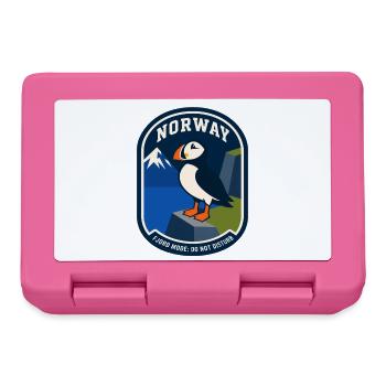 Patch du fjord de macareux de Norvège - Boîte à goûter - rose - Devant