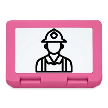Feuerwehrmann - Brotdose - Pink - Vorne