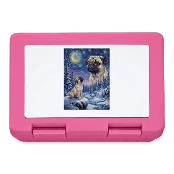 Howling to the Moon Meme Hund Mops - Brotdose - Pink - Vorne