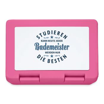 Studieren kann jeder - Bademeister Spruch - Brotdose - Pink - Vorne