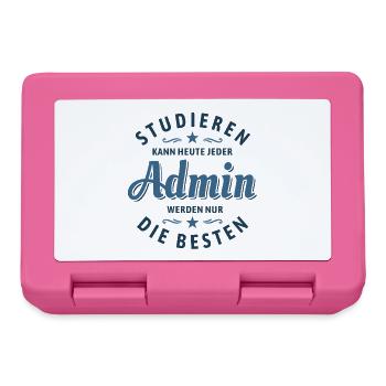 Studieren kann jeder - Admin Spruch - Brotdose - Pink - Vorne