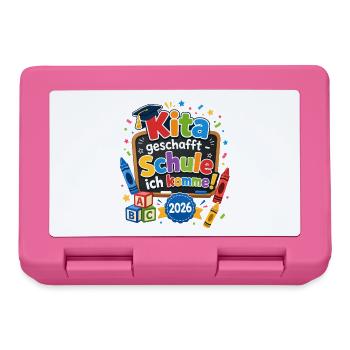 Kita schafft Schule 2026 - Brotdose - Pink - Vorne