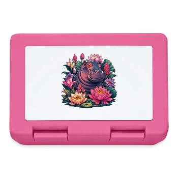 Lotus Hippo dans La Magie des Couleurs - Boîte à goûter - rose - Devant