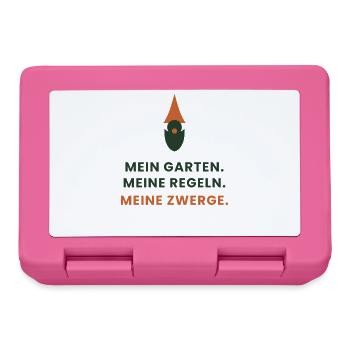 Mein Garten. Meine Regeln. Meine Zwerge. - Brotdose - Pink - Vorne