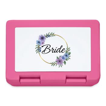 Blumen-Brautkranz - Brotdose - Pink - Vorne