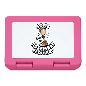 Assembly Required Funny Leg Amputee - Lunchbox - pink - Front