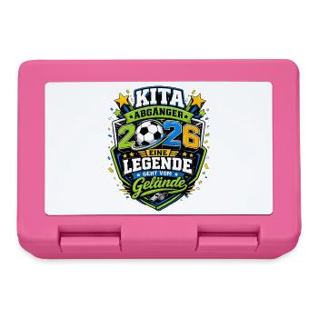 Kita Abgänger 2026 Fußballlegende - Brotdose - Pink - Vorne