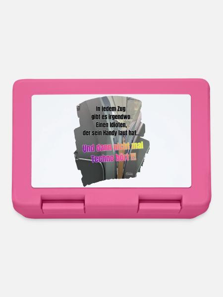 Lautes Handy im Zug Techno Meme - Brotdose - Pink
