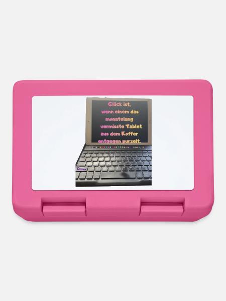 Tabletglück aus dem Koffer - Brotdose - Pink