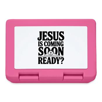 Jésus arrive bientôt. Prêt ? - Boîte à goûter - rose - Devant