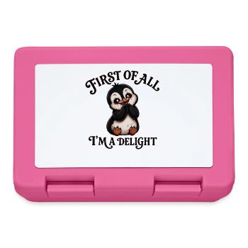 Süßer Pinguin Cartoon Halloween Spaß - Brotdose - Pink - Vorne