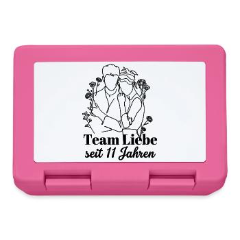Team Liebe seit 11 Jahren Jahrestag Geschenk Paar - Brotdose - Pink - Vorne