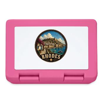 Thodos, Grèce, île des vacances méditerranéennes - Boîte à goûter - rose - Devant
