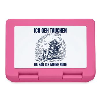 Tauchen Da Hab ich Meine Ruhe Entspannter Taucher - Brotdose - Pink - Vorne