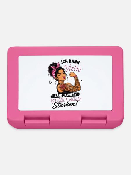 Starke Frau Frauenpower Spruch - Brotdose - Pink