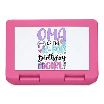 Oma de la fille d’anniversaire K-Pop - Boîte à goûter - rose - Devant