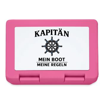 Kapitän – Mein Boot, meine Regeln für Skipper - Brotdose - Pink - Vorne