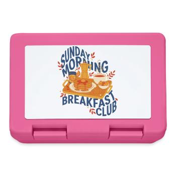 Petit-déjeuner Club du dimanche matin drôle - Boîte à goûter - rose - Devant