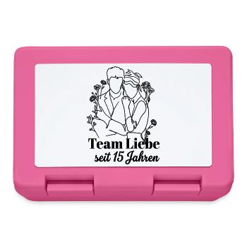 Team Liebe seit 15 Jahren Jahrestag Geschenk Paar - Brotdose - Pink - Vorne