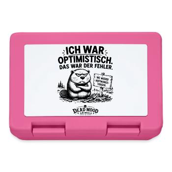 Lustiger Biber | Sarkasmus, Schwarzer Humor  - Brotdose - Pink - Vorne