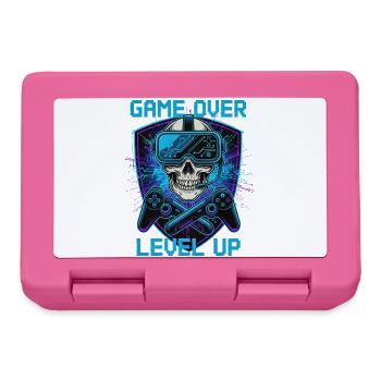 GAME OVER LEVEL UP - Cyber Gamer Skull, VR Glasses - Lunchbox - pink - Front