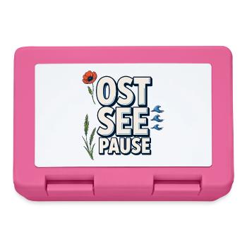 Baltic Sea Break with Waves and Coastal Flowers - Lunchbox - pink - Front