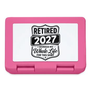 Retraité en 2027, j’ai travaillé toute ma vie pour ce t-shirt - Boîte à goûter - rose - Devant