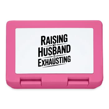 Raising My Husband Is Exhausting - Lunchbox - pink - Front