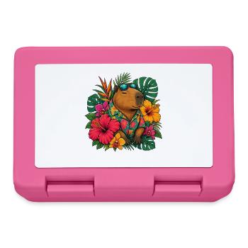 Ours hawaïen avec hibiscus - Boîte à goûter - rose - Devant
