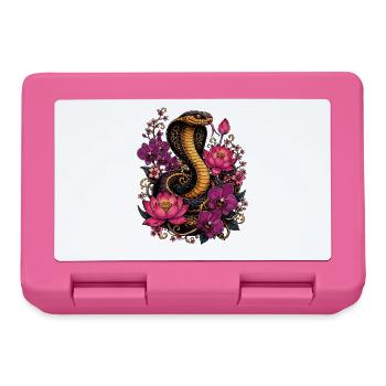 Magie du cobra et des fleurs - Boîte à goûter - rose - Devant