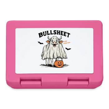 Cow Halloween Outfit Funny Pun Farm - Lunchbox - pink - Front