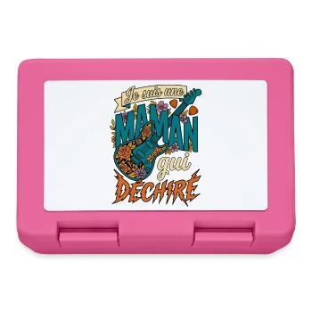 Je Suis Une Maman Qui Déchire Guitare Rock - Boîte à goûter - rose - Devant