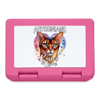 Amour des chats abyssiniens - Boîte à goûter - rose - Devant