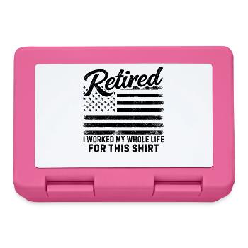 à la retraite, j’ai travaillé toute ma vie pour ce t-shirt - Boîte à goûter - rose - Devant