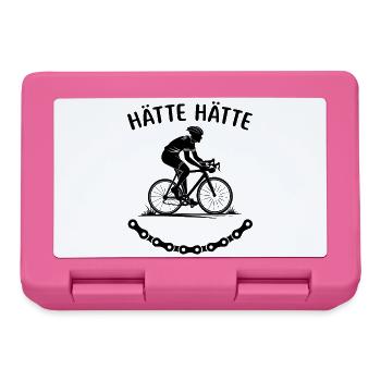 Hätte Hätte Fahrradkette lustige Fahrrad Sprüche - Brotdose - Pink - Vorne