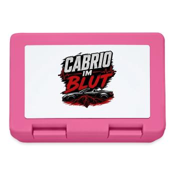Cabrio im Blut Cabriolet Spruch Fahrer - Brotdose - Pink - Vorne