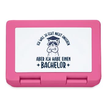 Bachelortitel Will ja nicht angeben Abschluss - Brotdose - Pink - Vorne