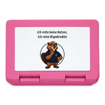 Benno Biber Banker - Dispokredite - Brotdose - Pink - Vorne