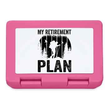 Plan de retraite de randonnée Randonneur retraité drôle - Boîte à goûter - rose - Devant