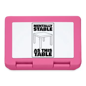 MENTALEMENT STABLE COMME UNE TABLE - noir - Boîte à goûter - rose - Devant