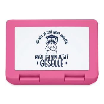 Geselle Will ja nicht angeben Ausbildung bestanden - Brotdose - Pink - Vorne