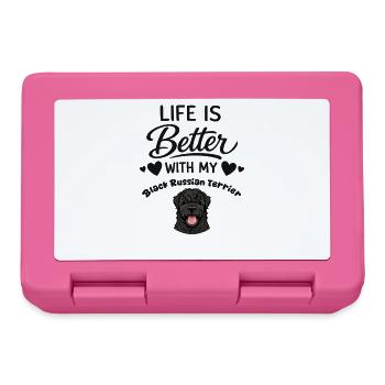 Life is better with my black - Lunchbox - pink - Front